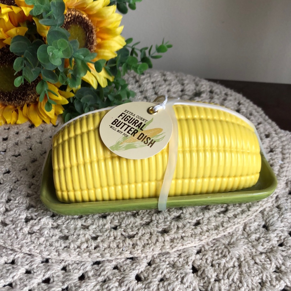 Figural Butter Dish - Yellow Corn on the Cob